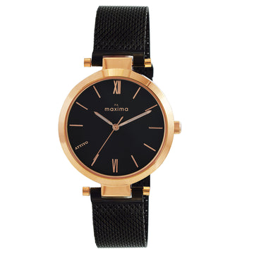 Maxima ATTIVO Women Black Dial Analogue Watch - 66582CMLT